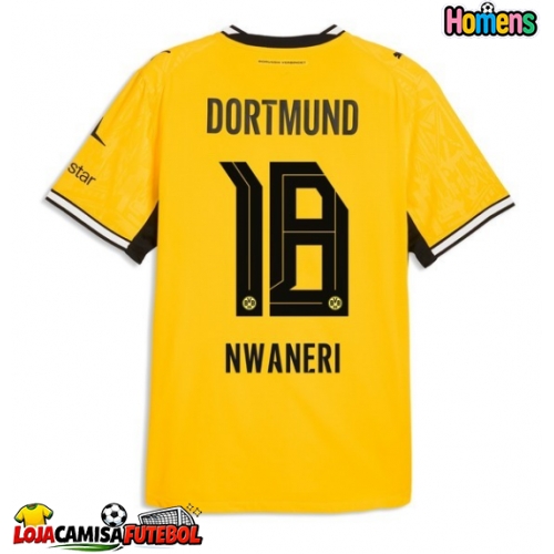 Camisa de Futebol Borussia Dortmund Ethan Nwaneri #18 Equipamento Principal 2026-27 Manga Curta